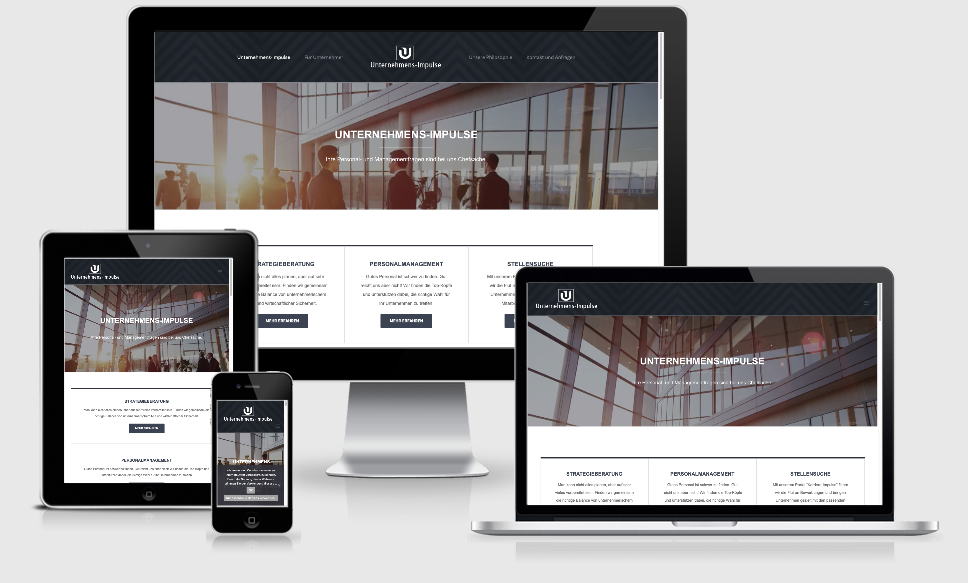 website unternehmens impulse, crecondo, farbsee, webdesign, content, text